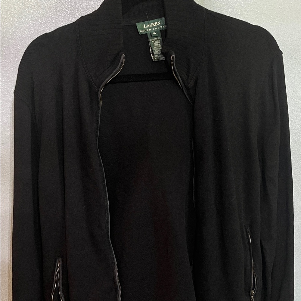 Lauren Ralph Lauren Black Zip-Up Jacket
